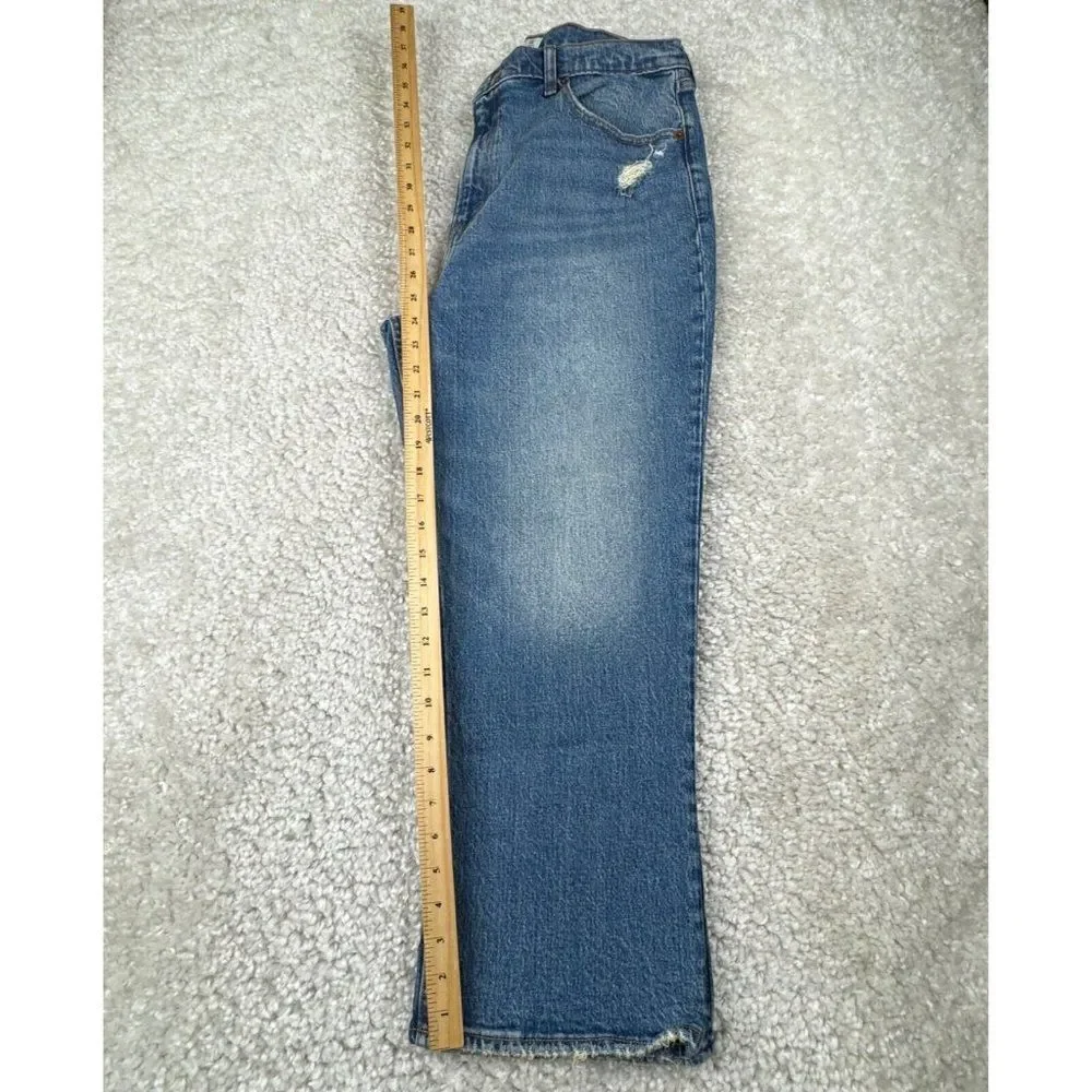 Abercrombie & Fitch Ultra High Rise Kick Flare Jean Distressed NEW